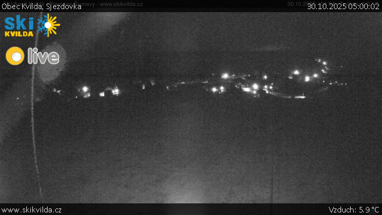 Obec Kvilda - Sjezdovka - 30.10.2025 v 05:00 Obec Kvilda - Sjezdovka - 30.10.2025 v 05:00