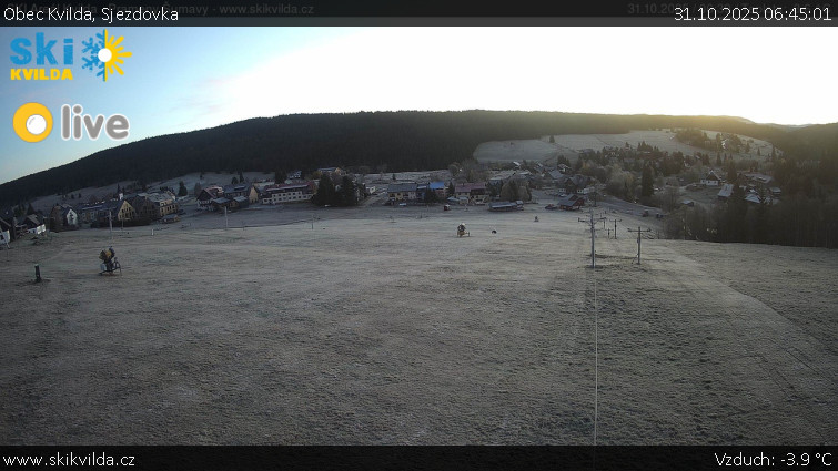 Obec Kvilda - Sjezdovka - 31.10.2025 v 06:45 Obec Kvilda - Sjezdovka - 31.10.2025 v 06:45