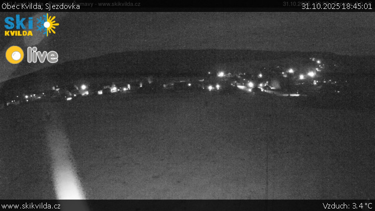 Obec Kvilda - Sjezdovka - 31.10.2025 v 18:45 Obec Kvilda - Sjezdovka - 31.10.2025 v 18:45