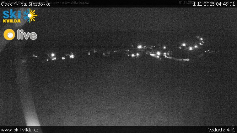 Obec Kvilda - Sjezdovka - 1.11.2025 v 04:45 Obec Kvilda - Sjezdovka - 1.11.2025 v 04:45