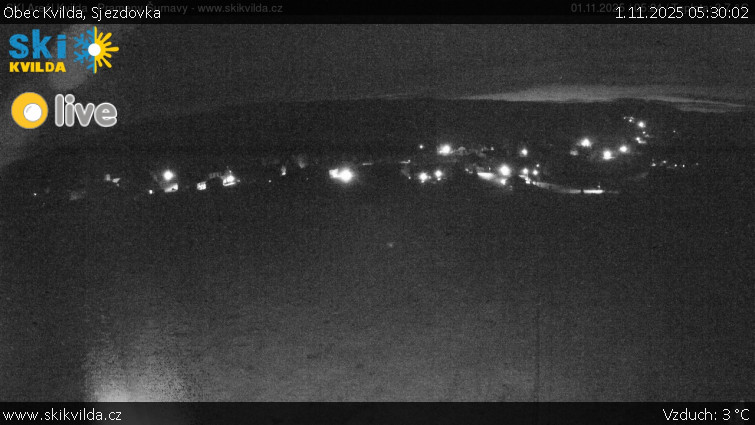 Obec Kvilda - Sjezdovka - 1.11.2025 v 05:30 Obec Kvilda - Sjezdovka - 1.11.2025 v 05:30