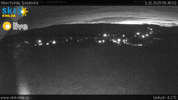 Obec Kvilda - Sjezdovka - 1.11.2025 v 05:45 Obec Kvilda - Sjezdovka - 1.11.2025 v 05:45