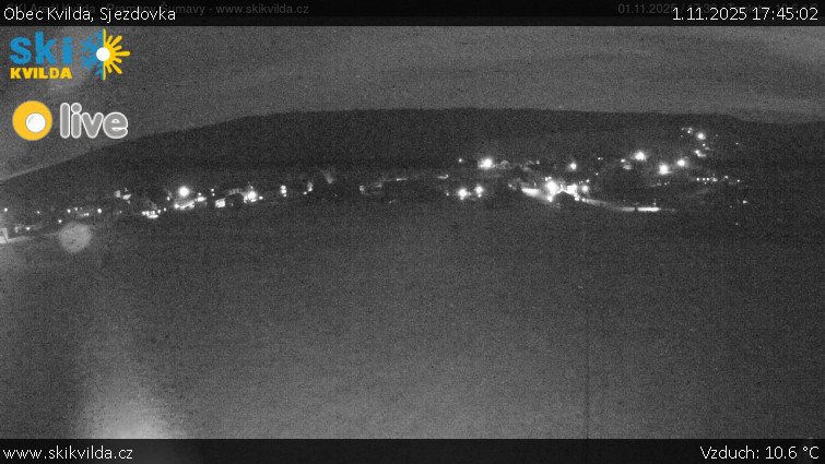 Obec Kvilda - Sjezdovka - 1.11.2025 v 17:45 Obec Kvilda - Sjezdovka - 1.11.2025 v 17:45