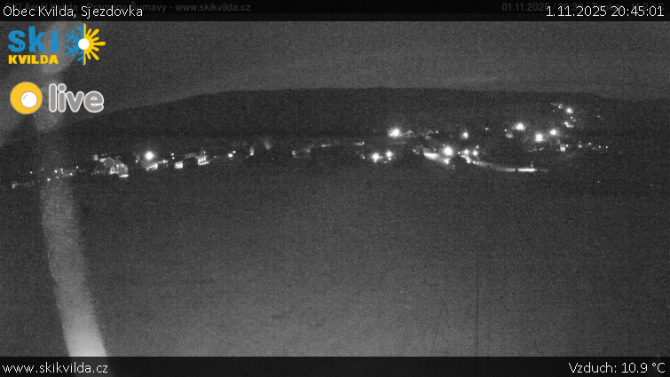 Obec Kvilda - Sjezdovka - 1.11.2025 v 20:45 Obec Kvilda - Sjezdovka - 1.11.2025 v 20:45