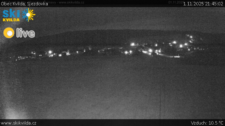 Obec Kvilda - Sjezdovka - 1.11.2025 v 21:45 Obec Kvilda - Sjezdovka - 1.11.2025 v 21:45