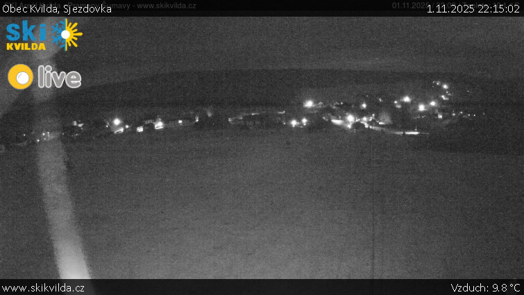 Obec Kvilda - Sjezdovka - 1.11.2025 v 22:15 Obec Kvilda - Sjezdovka - 1.11.2025 v 22:15