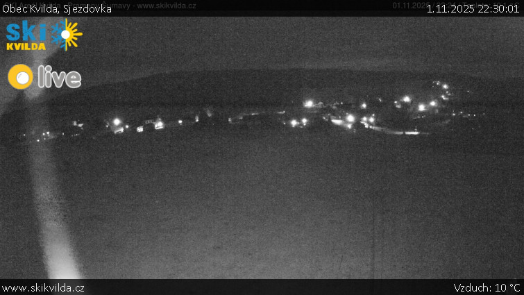Obec Kvilda - Sjezdovka - 1.11.2025 v 22:30 Obec Kvilda - Sjezdovka - 1.11.2025 v 22:30