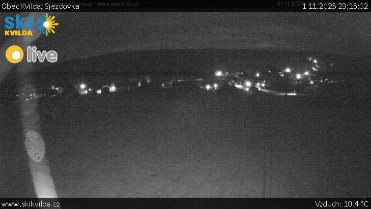Obec Kvilda - Sjezdovka - 1.11.2025 v 23:15 Obec Kvilda - Sjezdovka - 1.11.2025 v 23:15