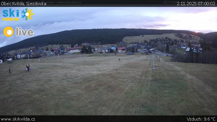 Obec Kvilda - Sjezdovka - 2.11.2025 v 07:00 Obec Kvilda - Sjezdovka - 2.11.2025 v 07:00