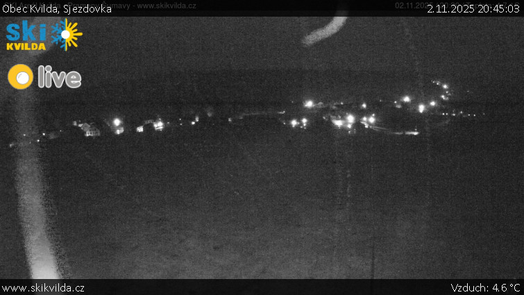 Obec Kvilda - Sjezdovka - 2.11.2025 v 20:45 Obec Kvilda - Sjezdovka - 2.11.2025 v 20:45