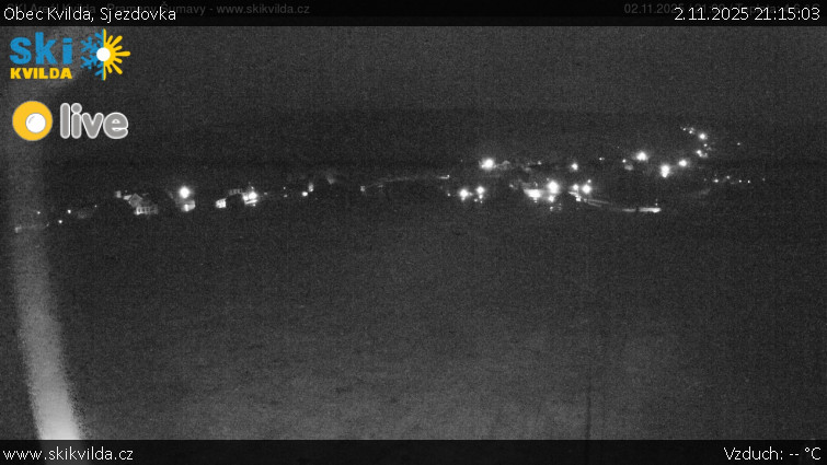 Obec Kvilda - Sjezdovka - 2.11.2025 v 21:15 Obec Kvilda - Sjezdovka - 2.11.2025 v 21:15