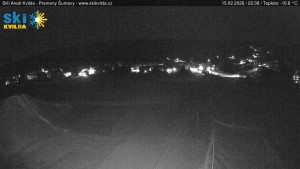 Obec Kvilda - Sjezdovka - 15.2.2026 v 22:45 Obec Kvilda - Sjezdovka - 15.2.2026 v 22:45