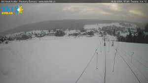 Obec Kvilda - Sjezdovka - 16.2.2026 v 07:15 Obec Kvilda - Sjezdovka - 16.2.2026 v 07:15