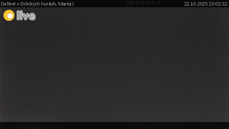 Deštné v Orlických horách - Marta I. - 22.10.2025 v 23:02 Deštné v Orlických horách - Marta I. - 22.10.2025 v 23:02