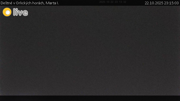 Deštné v Orlických horách - Marta I. - 22.10.2025 v 23:15 Deštné v Orlických horách - Marta I. - 22.10.2025 v 23:15