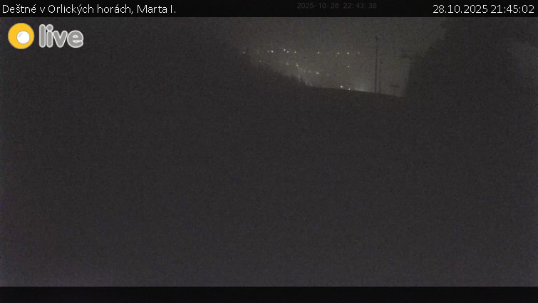 Deštné v Orlických horách - Marta I. - 28.10.2025 v 21:45 Deštné v Orlických horách - Marta I. - 28.10.2025 v 21:45