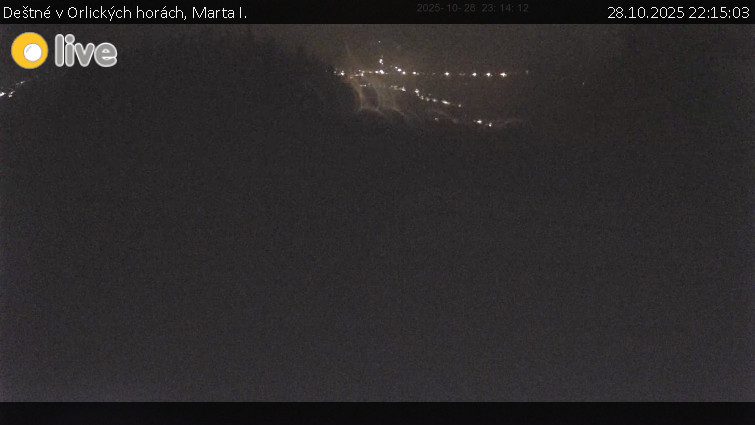 Deštné v Orlických horách - Marta I. - 28.10.2025 v 22:15 Deštné v Orlických horách - Marta I. - 28.10.2025 v 22:15