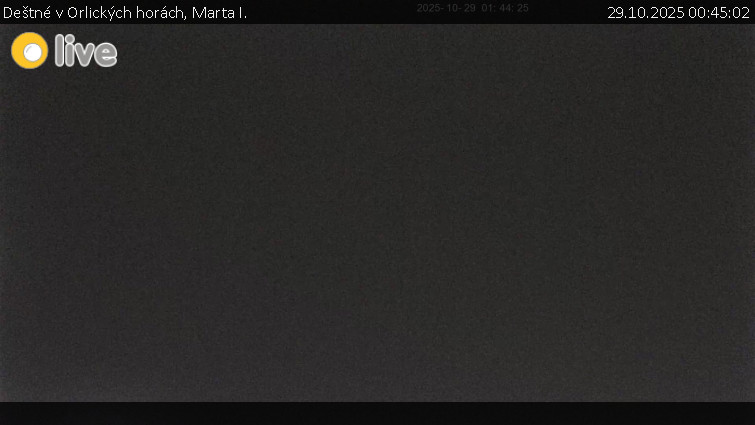 Deštné v Orlických horách - Marta I. - 29.10.2025 v 00:45 Deštné v Orlických horách - Marta I. - 29.10.2025 v 00:45