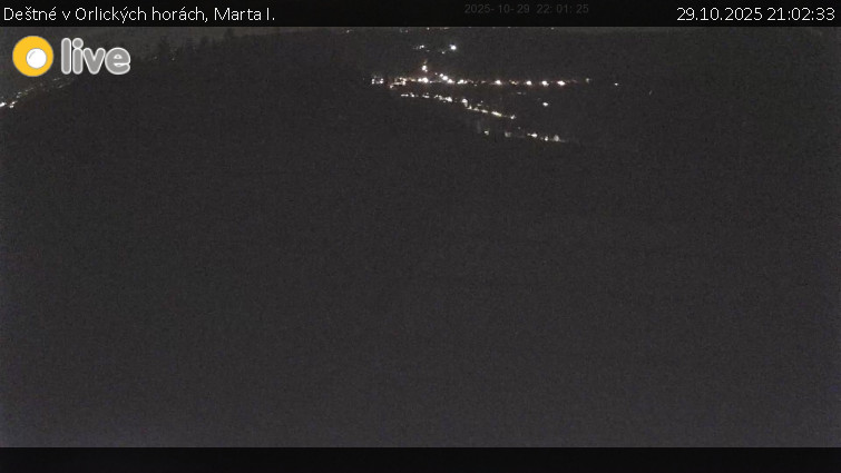 Deštné v Orlických horách - Marta I. - 29.10.2025 v 21:02 Deštné v Orlických horách - Marta I. - 29.10.2025 v 21:02