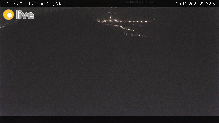 Deštné v Orlických horách - Marta I. - 29.10.2025 v 22:32 Deštné v Orlických horách - Marta I. - 29.10.2025 v 22:32