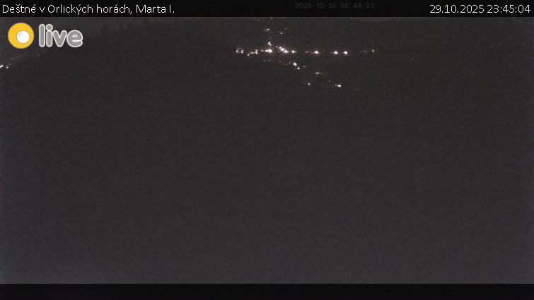 Deštné v Orlických horách - Marta I. - 29.10.2025 v 23:45 Deštné v Orlických horách - Marta I. - 29.10.2025 v 23:45