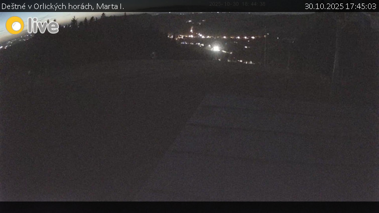 Deštné v Orlických horách - Marta I. - 30.10.2025 v 17:45 Deštné v Orlických horách - Marta I. - 30.10.2025 v 17:45