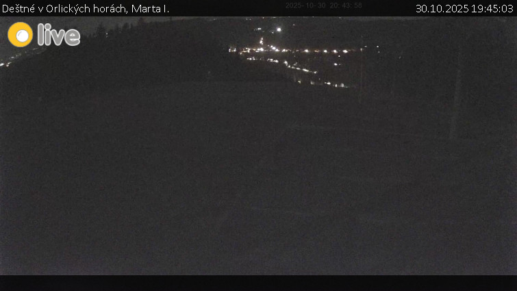 Deštné v Orlických horách - Marta I. - 30.10.2025 v 19:45 Deštné v Orlických horách - Marta I. - 30.10.2025 v 19:45