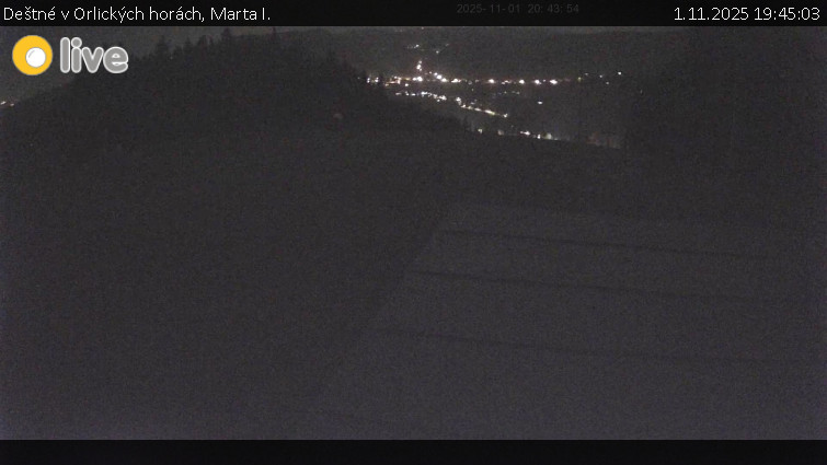Deštné v Orlických horách - Marta I. - 1.11.2025 v 19:45 Deštné v Orlických horách - Marta I. - 1.11.2025 v 19:45
