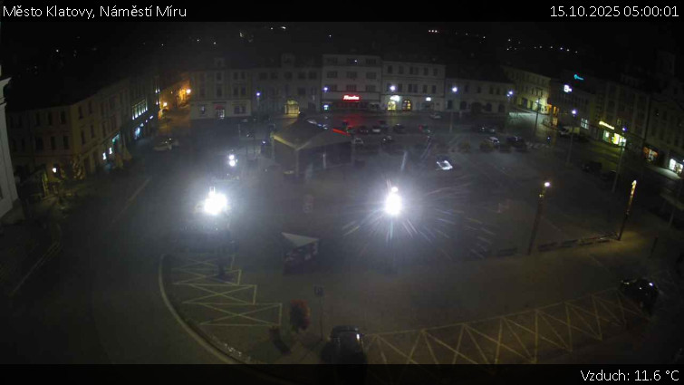 Město Klatovy - Náměstí Míru - 15.10.2025 v 05:00 Město Klatovy - Náměstí Míru - 15.10.2025 v 05:00