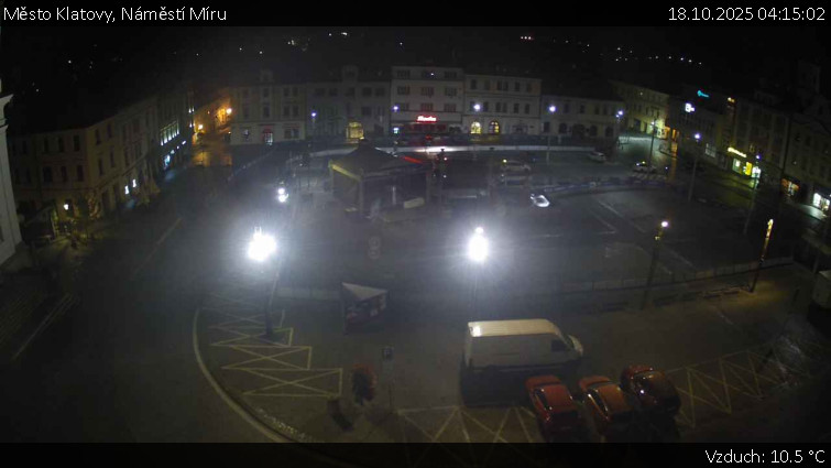 Město Klatovy - Náměstí Míru - 18.10.2025 v 04:15 Město Klatovy - Náměstí Míru - 18.10.2025 v 04:15