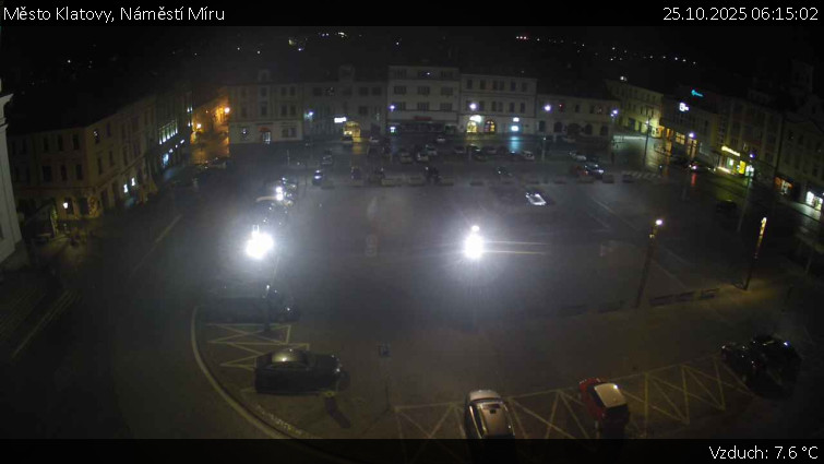 Město Klatovy - Náměstí Míru - 25.10.2025 v 06:15 Město Klatovy - Náměstí Míru - 25.10.2025 v 06:15