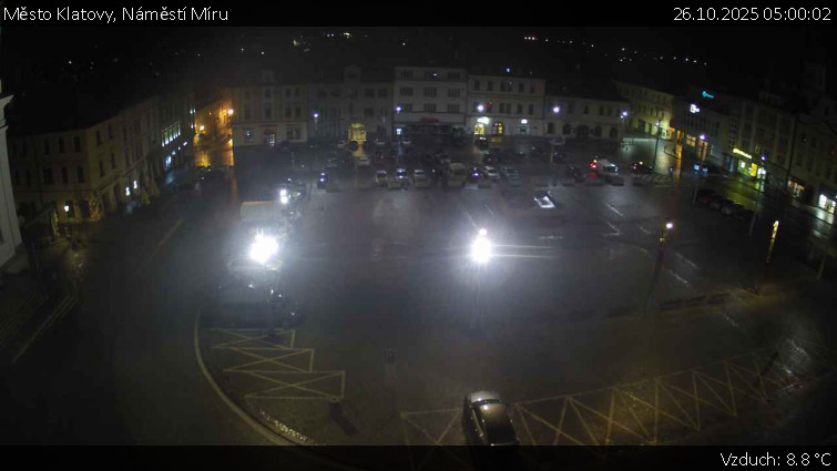 Město Klatovy - Náměstí Míru - 26.10.2025 v 05:00 Město Klatovy - Náměstí Míru - 26.10.2025 v 05:00