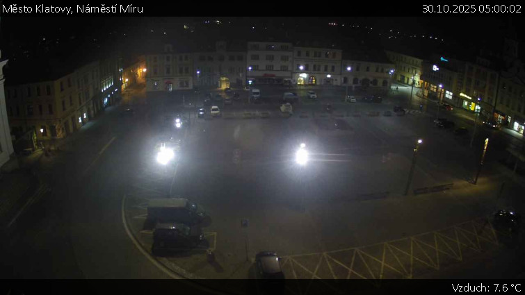 Město Klatovy - Náměstí Míru - 30.10.2025 v 05:00 Město Klatovy - Náměstí Míru - 30.10.2025 v 05:00