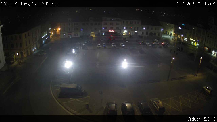 Město Klatovy - Náměstí Míru - 1.11.2025 v 04:15 Město Klatovy - Náměstí Míru - 1.11.2025 v 04:15