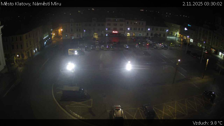 Město Klatovy - Náměstí Míru - 2.11.2025 v 03:30 Město Klatovy - Náměstí Míru - 2.11.2025 v 03:30