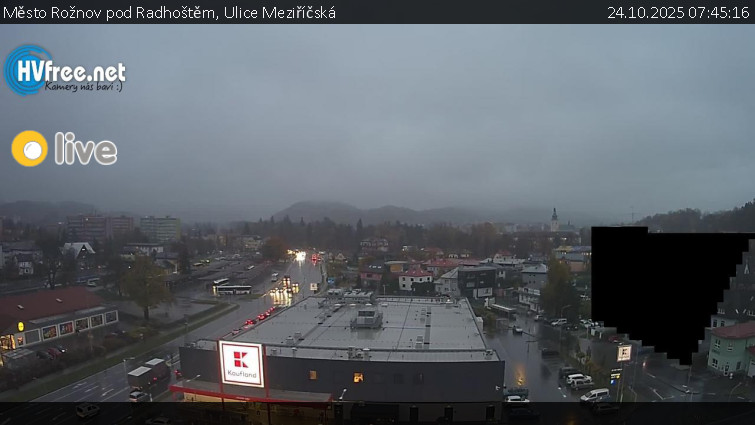 Město Rožnov pod Radhoštěm - Ulice Meziříčská - 24.10.2025 v 07:45 Město Rožnov pod Radhoštěm - Ulice Meziříčská - 24.10.2025 v 07:45