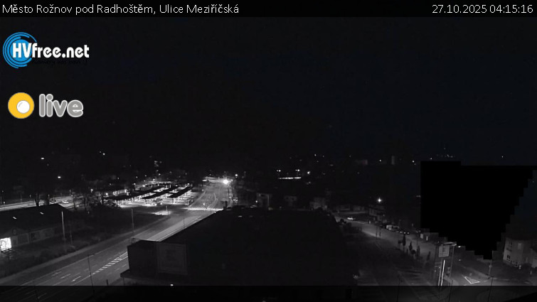 Město Rožnov pod Radhoštěm - Ulice Meziříčská - 27.10.2025 v 04:15 Město Rožnov pod Radhoštěm - Ulice Meziříčská - 27.10.2025 v 04:15