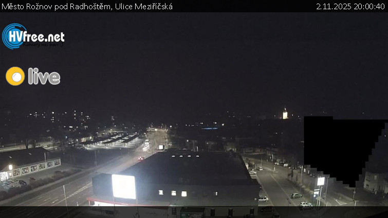 Město Rožnov pod Radhoštěm - Ulice Meziříčská - 2.11.2025 v 20:00 Město Rožnov pod Radhoštěm - Ulice Meziříčská - 2.11.2025 v 20:00