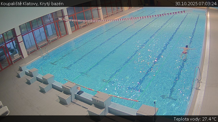 Koupaliště Klatovy - Krytý bazén - 30.10.2025 v 07:03 Koupaliště Klatovy - Krytý bazén - 30.10.2025 v 07:03
