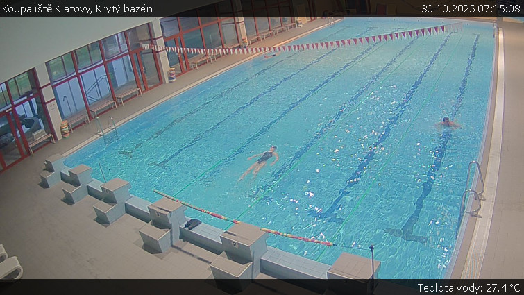 Koupaliště Klatovy - Krytý bazén - 30.10.2025 v 07:15 Koupaliště Klatovy - Krytý bazén - 30.10.2025 v 07:15