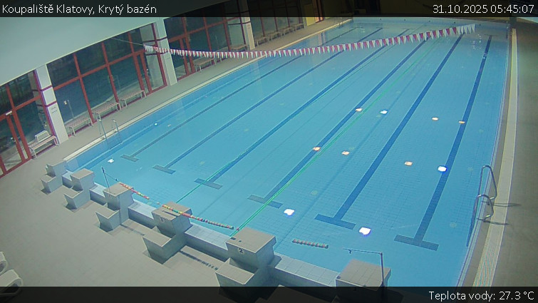Koupaliště Klatovy - Krytý bazén - 31.10.2025 v 05:45 Koupaliště Klatovy - Krytý bazén - 31.10.2025 v 05:45