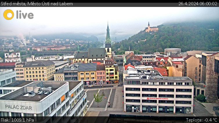 Město Ústí nad Labem - Střed města - 26.4.2024 v 06:00