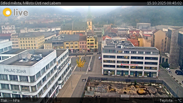 Město Ústí nad Labem - Střed města - 15.10.2025 v 08:45 Město Ústí nad Labem - Střed města - 15.10.2025 v 08:45