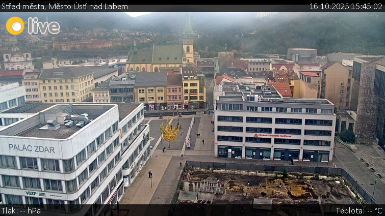 Město Ústí nad Labem - Střed města - 16.10.2025 v 15:45 Město Ústí nad Labem - Střed města - 16.10.2025 v 15:45