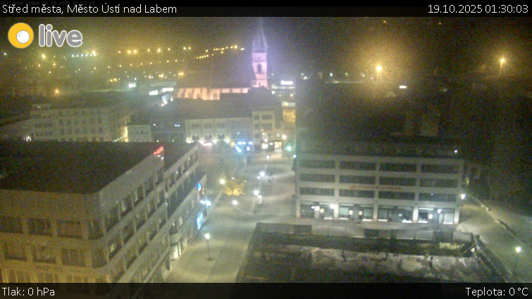 Město Ústí nad Labem - Střed města - 19.10.2025 v 01:30 Město Ústí nad Labem - Střed města - 19.10.2025 v 01:30