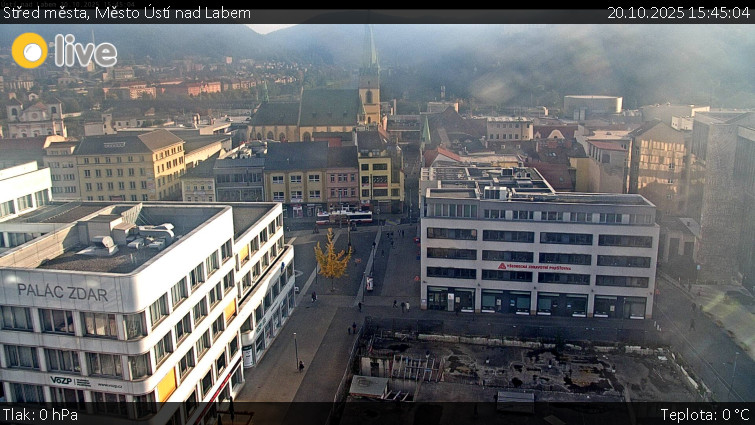 Město Ústí nad Labem - Střed města - 20.10.2025 v 15:45 Město Ústí nad Labem - Střed města - 20.10.2025 v 15:45