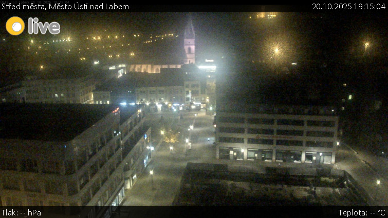 Město Ústí nad Labem - Střed města - 20.10.2025 v 19:15 Město Ústí nad Labem - Střed města - 20.10.2025 v 19:15