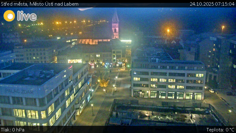 Město Ústí nad Labem - Střed města - 24.10.2025 v 07:15 Město Ústí nad Labem - Střed města - 24.10.2025 v 07:15