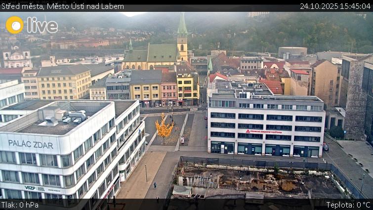 Město Ústí nad Labem - Střed města - 24.10.2025 v 15:45 Město Ústí nad Labem - Střed města - 24.10.2025 v 15:45