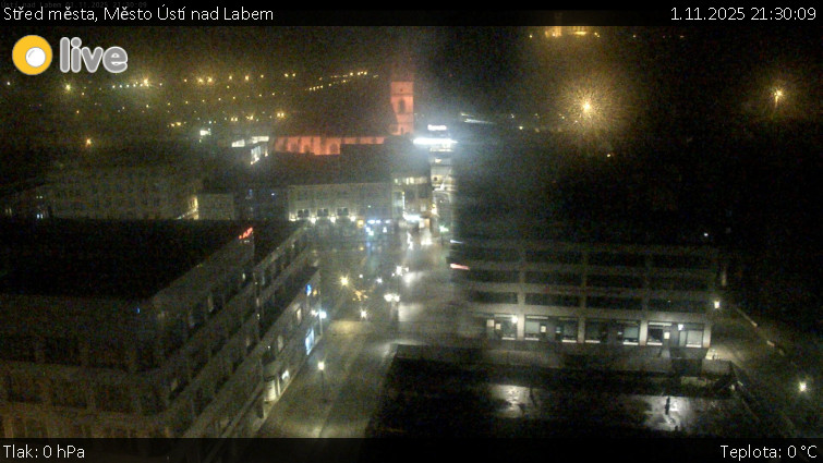 Město Ústí nad Labem - Střed města - 1.11.2025 v 21:30 Město Ústí nad Labem - Střed města - 1.11.2025 v 21:30